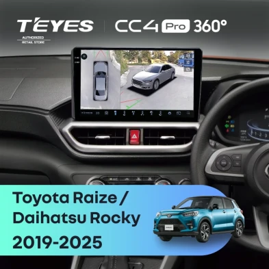Штатная магнитола Teyes CC4 Pro 360 12/256 Toyota Raize (2019-2026) F2 Правый руль