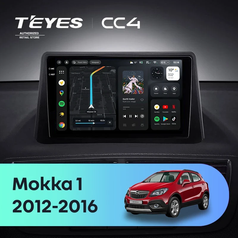 Штатная магнитола Teyes CC4 8/128 Opel Mokka 1 (2012-2016)