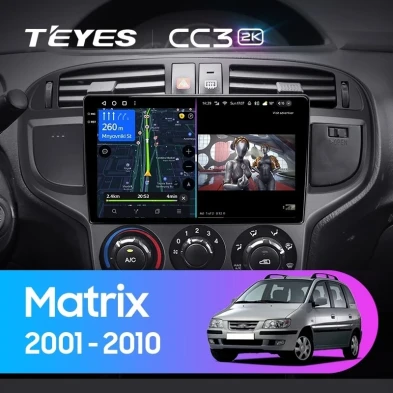 Штатная магнитола Teyes CC3 2K 360 6/128 Hyundai Matrix (2001-2010)