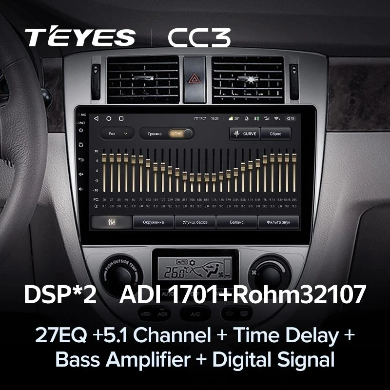 Штатная магнитола Teyes CC3 4/32 Daewoo Gentra 2 (2013-2015) F1 Тип-A