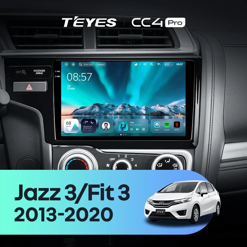 Штатная магнитола Teyes CC4 Pro 12/256 Honda Jazz 3 (2015-2020) Тип-A