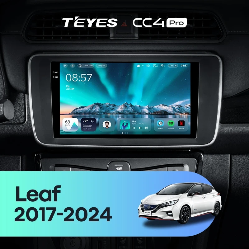 Штатная магнитола Teyes CC4 Pro 8/128 Nissan Leaf ZE1 (2017-2024)