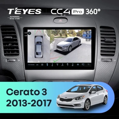 Штатная магнитола Teyes CC4 Pro 360 8/128 Kia Cerato 3 YD (2013-2017) F1 Тип-AB