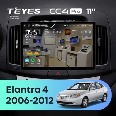 Штатная магнитола Teyes CC4 Pro 8/128 Hyundai Elantra 4 HD (2006-2012) (11")