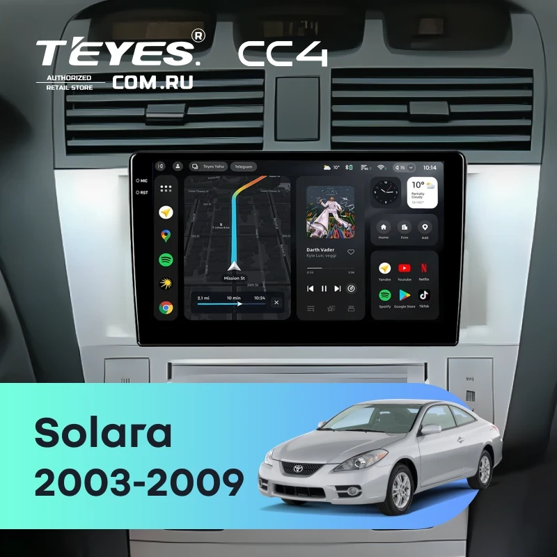 Штатная магнитола Teyes CC4 6/64 Toyota Camry Solara (2003-2009)