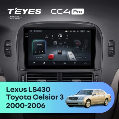 Штатная магнитола Teyes CC4 Pro 8/128 Toyota Celsior XF30 (2000-2006) F2