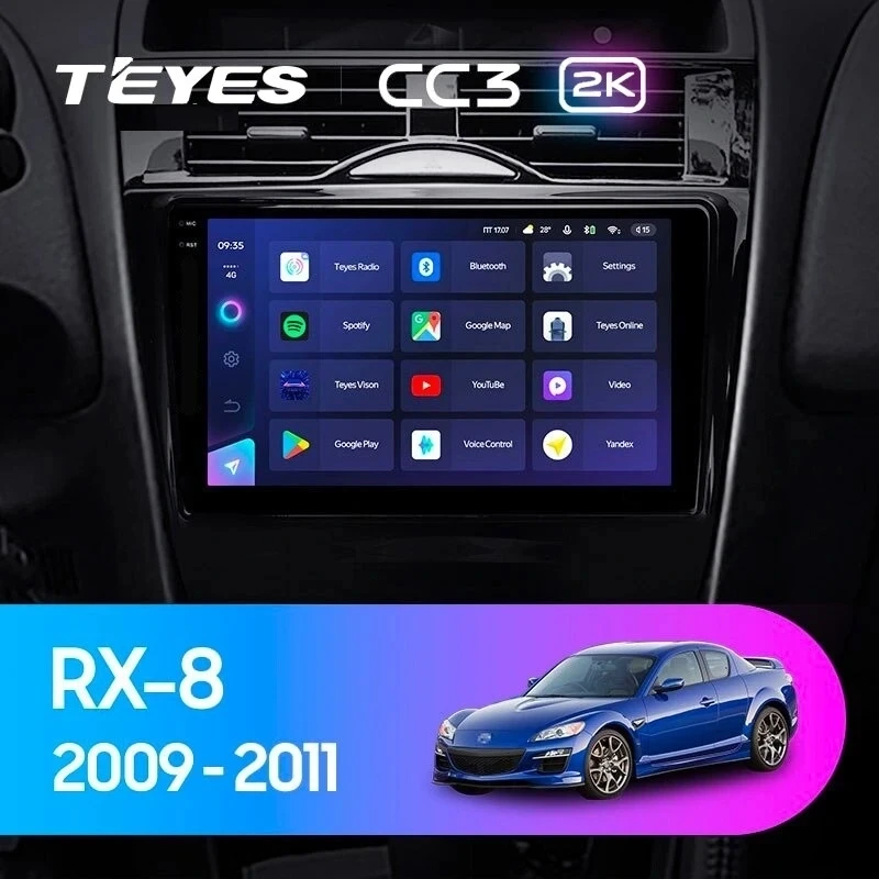 Штатная магнитола Teyes CC3 2K 6/128 Mazda RX-8 SE (2009-2011)