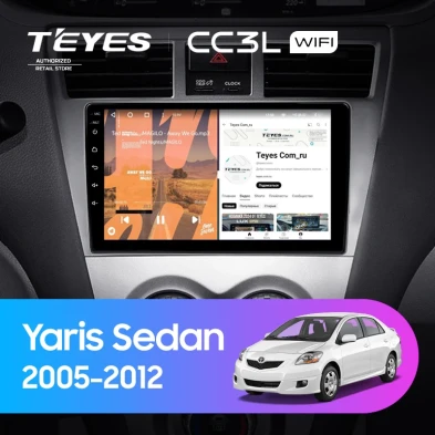 Штатная магнитола Teyes CC3L WiFi 2/32 Toyota Yaris Sedan (2005-2012)