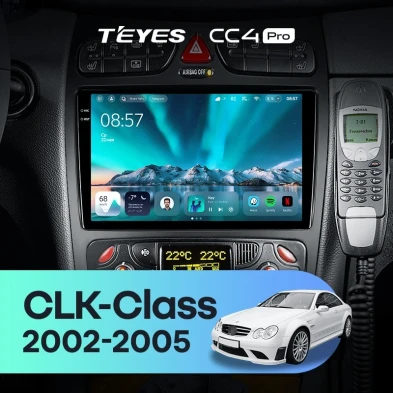 Штатная магнитола Teyes CC4 Pro 8/128 Mercedes-Benz CLK-Class C209 A209 (2002-2005) F2