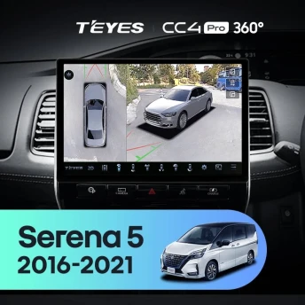 Штатная магнитола Teyes CC4 Pro 360 12/256 Nissan Serena 5 V C27 (2016-2021) F1 Правый руль (11")