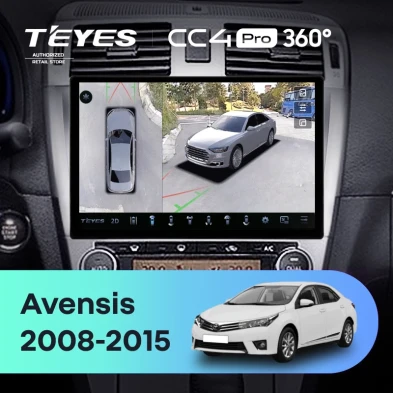 Штатная магнитола Teyes CC4 Pro 360 12/256 Toyota Avensis 3 (2008-2015) F1 (13")