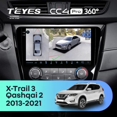 Штатная магнитола Teyes CC4 Pro 360 8/128 Nissan X-Trail 3 T32 (2013-2021) F2 климат контроль Тип-C