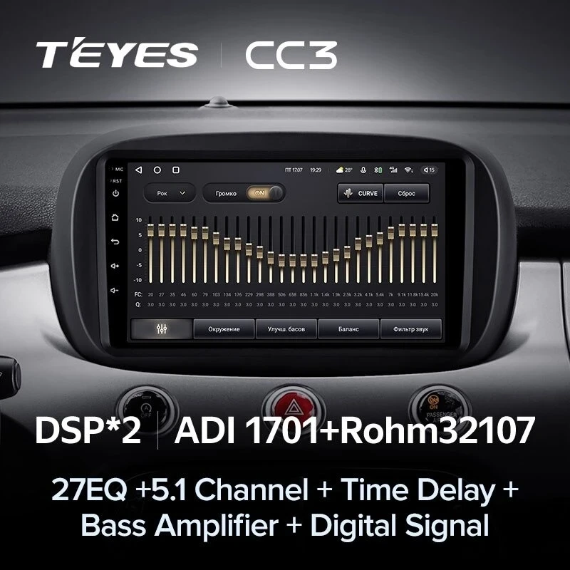 Штатная магнитола Teyes CC3 4/32 Fiat 500X (2014-2020)