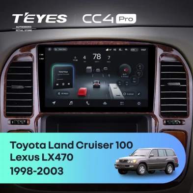Штатная магнитола Teyes CC4 Pro 12/256 Toyota Land Cruiser 100 (1998-2003) F4
