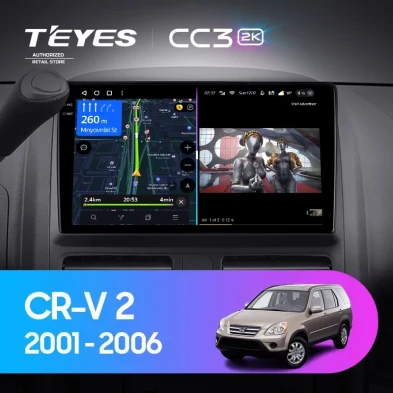 Штатная магнитола Teyes CC3 2K 360 6/128 Honda CR-V 2 (2001-2006)