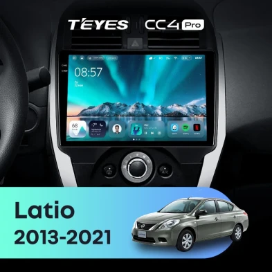 Штатная магнитола Teyes CC4 Pro 12/256 Nissan Latio (N17) (2013-2021) F1