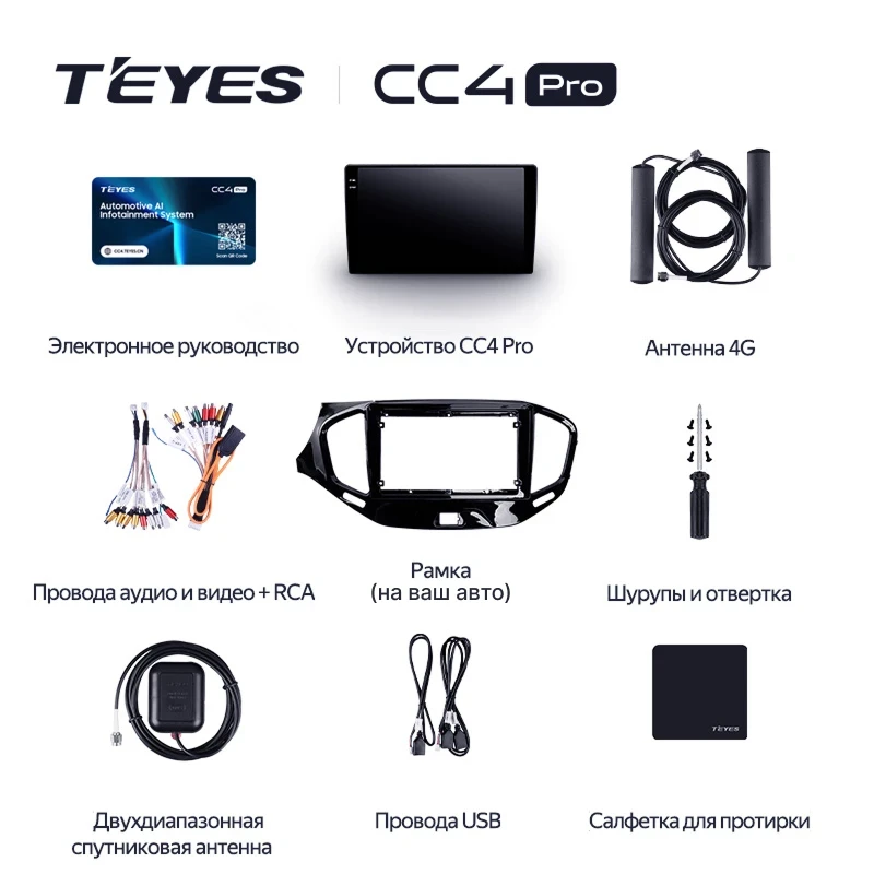 Штатная магнитола Teyes CC4 Pro 8/128 Mazda Premacy 1 (1999-2005)
