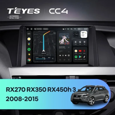 Штатная магнитола Teyes CC4 6/64 Lexus RX270 RX350 RX450h AL10 3 (2008-2015) Тип-A