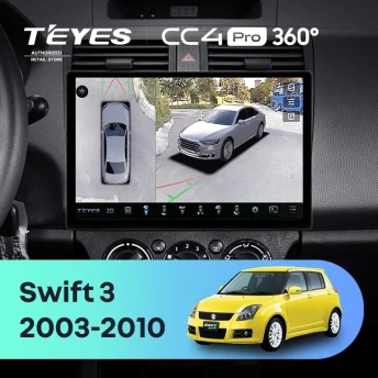 Штатная магнитола Teyes CC4 Pro 360 12/256 Suzuki Swift 3 (2003-2010) (11")