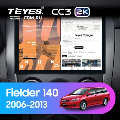 Штатная магнитола Teyes CC3 2K 360 6/128 Toyota Corolla Fielder 140 (2006-2013) Тип-B (13")
