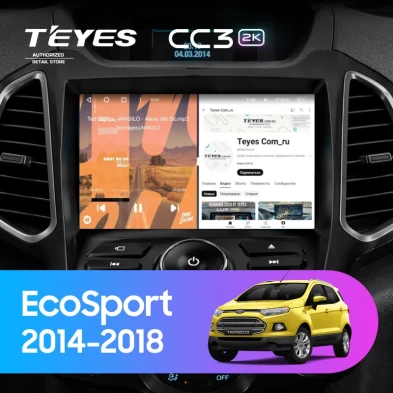 Штатная магнитола Teyes CC3 2K 4/64 Ford EcoSport (2014-2018) F2