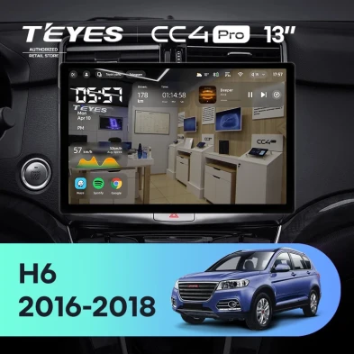 Штатная магнитола Teyes CC4 Pro 8/128 Haval H6 (2016-2018) (13")