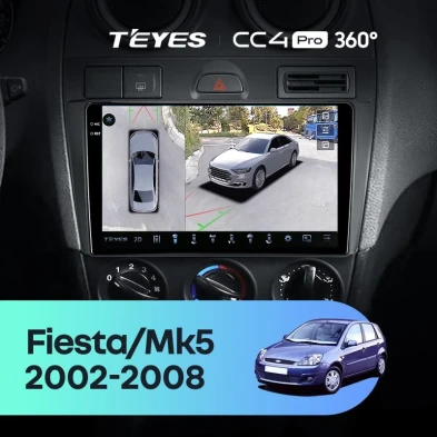 Штатная магнитола Teyes CC4 Pro 360 8/128 Ford Fiesta Mk5 (2002-2008)