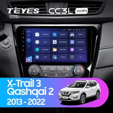 Штатная магнитола Teyes CC3L WiFi 2/32 Nissan X-Trail 3 T32 (2013-2021) F2 климат контроль Тип-C