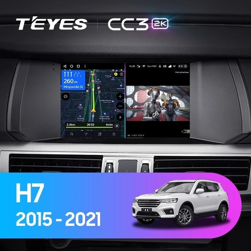 Штатная магнитола Teyes CC3 2K 4/32 Hover Haval H7 1 (2015-2021)