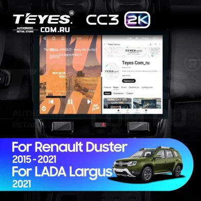 Штатная магнитола Teyes CC3 2K 4/64 Renault Duster (2015-2020) F2 (13")