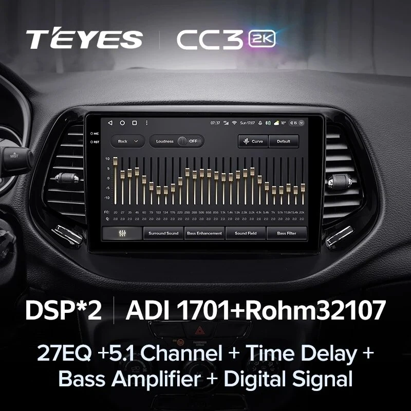 Штатная магнитола Teyes CC3 2K 4/32 Jeep Compass 2 MP (2016-2018)