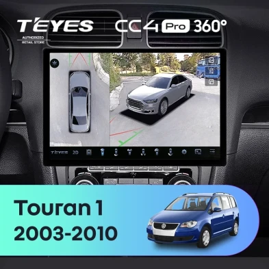 Штатная магнитола Teyes CC4 Pro 360 12/256 Volkswagen Touran 1 (2003-2010) (13")