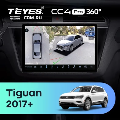 Штатная магнитола Teyes CC4 Pro 360 8/128 Volkswagen Tiguan 2017+ (11")