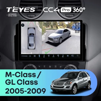 Штатная магнитола Teyes CC4 Pro 360 8/128 Mercedes-Benz ML-Class (2005-2009) F1 (11")
