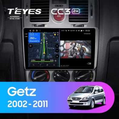 Штатная магнитола Teyes CC3 2K 4/64 Hyundai Getz (2002-2011) F2