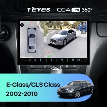 Штатная магнитола Teyes CC4 Pro 360 12/256 Mercedes-Benz E-Class S211 W211 CLS-Class C219 (2002-2010) (13")