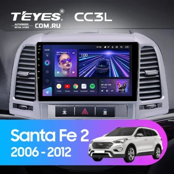 Штатная магнитола Teyes CC3L 4/64 Hyundai Santa Fe 2 (2006-2012)