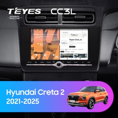 Штатная магнитола Teyes CC3L 4/64 Hyundai Creta 2 (2021-2022) с кнопками