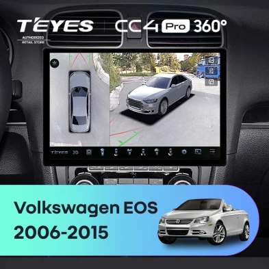 Штатная магнитола Teyes CC4 Pro 360 12/256 Volkswagen EOS (2006-2015) (13")