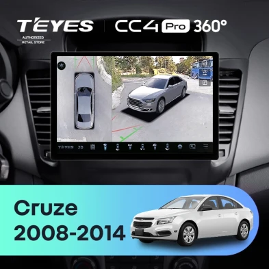 Штатная магнитола Teyes CC4 Pro 360 8/128 Chevrolet Cruze J300 (2008-2014) (11")