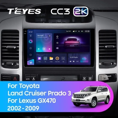 Штатная магнитола Teyes CC3 2K 4/64 Lexus GX470 (2002-2009) F2
