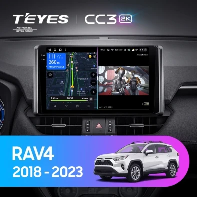 Штатная магнитола Teyes CC3 2K 4/64 Toyota RAV4 XA50 (2018-2023) F1