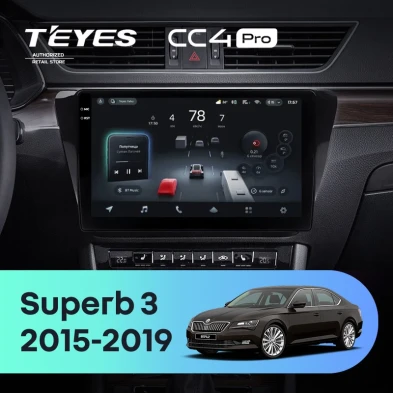 Штатная магнитола Teyes CC4 Pro 8/128 Skoda Superb 3 (2015-2026)