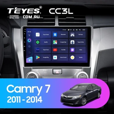 Штатная магнитола Teyes CC3L 4/64 Toyota Camry 7 XV 50 55 (2011-2014) (черно-серая) F1