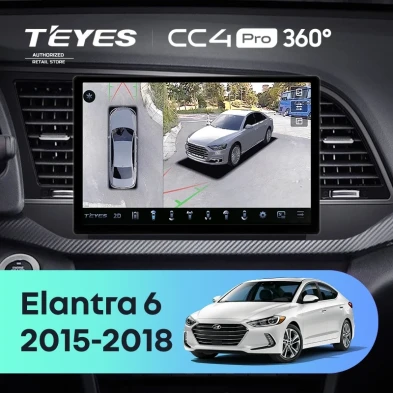 Штатная магнитола Teyes CC4 Pro 360 8/128 Hyundai Elantra 6 (2015-2018) Тип-A (11")