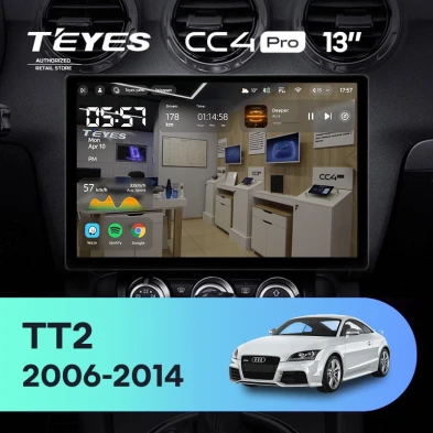 Штатная магнитола Teyes CC4 Pro 8/128 Audi TT 2 (2006-2014) (13")
