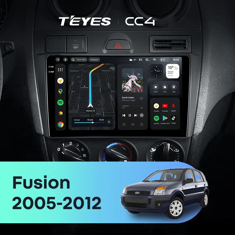 Штатная магнитола Teyes CC4 8/128 Ford Fusion (2005-2012)