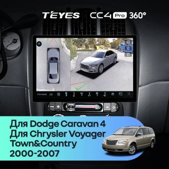 Штатная магнитола Teyes CC4 Pro 360 12/256 Chrysler Voyager (2000-2007) Тип-B (11")