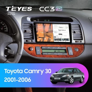 Штатная магнитола Teyes CC3 2K 6/128 Toyota Camry 5 XV 30 (2001-2006) (черная)