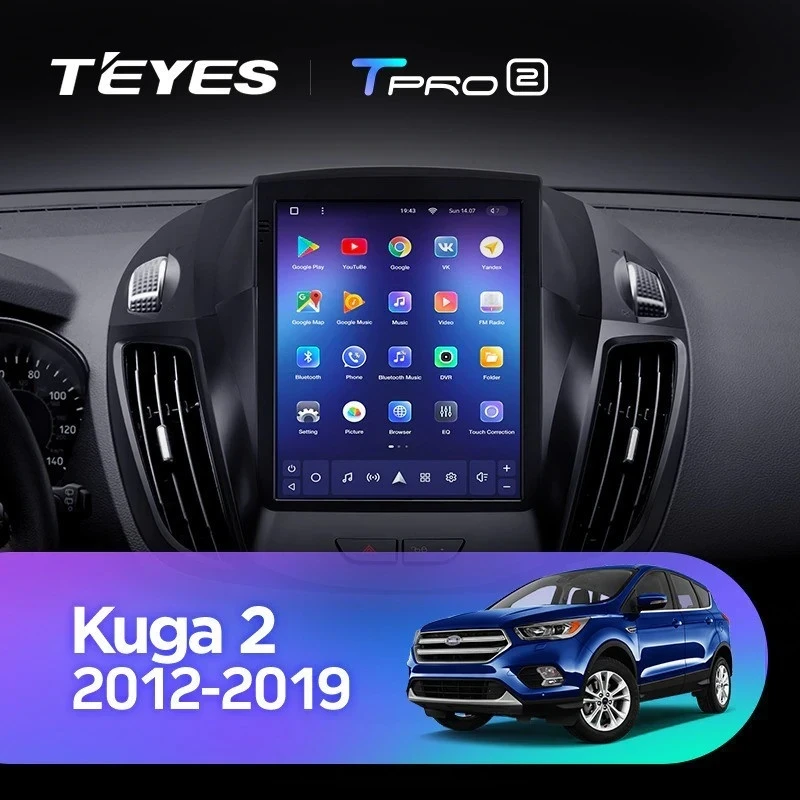 Штатная магнитола Tesla style Teyes TPRO 2 6/128 Ford Kuga 2 (2012-2019)